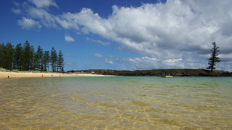 IMGP6926-Emily-Bay.jpg - Early in the year we got married and had our honeymoon on Norfolk Island.  This is Emily Bay which was recently placed 6th on a list of Australia's best beaches.  You can easily swim to the coral reef within the bay, where you'll be surrounded by lots of curious tropical fish.