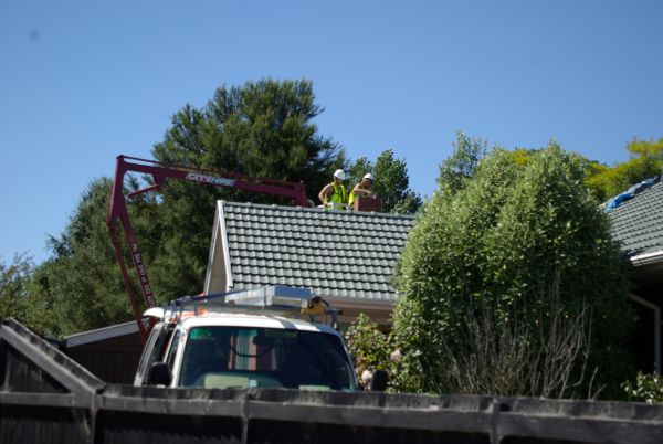 The builders at work