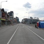 The view North from Manchester St, normally one of the busiest in the city.