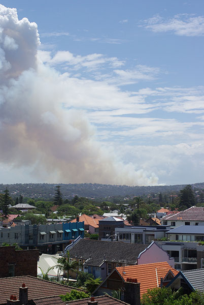IMGP4727.jpg - A distant bushfire (it was a controlled burn and only lasted a couple of hours)